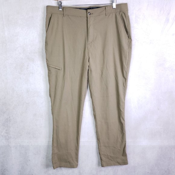 Gerry Men's 38x30 (Really 38x28) Long Cargo Hiking Outdoor Pants Tan Fishing - Picture 1 of 8